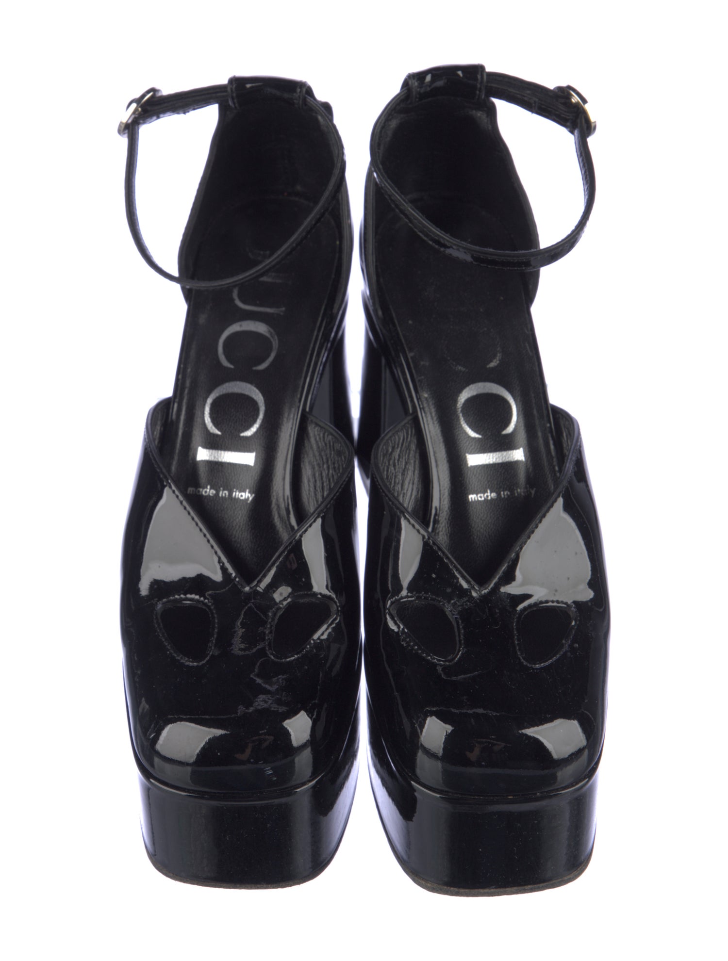 Gucci Running GG Logo Patent Leather D'Orsay Pumps